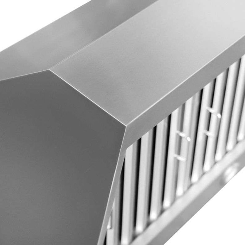 Victory 48-Inch 2300 CFM Wall Mount Range Hood for Outdoor BBQ in Stainless Steel, Baffle Filters, 4-Speed Rotary Switch, Dimmable LED's