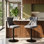 Tabouret de bar pivotant en velours réglable en hauteur l 21,2 po x P 18,1 po x H 45,6 po A&A Furniture (ensemble de 2)