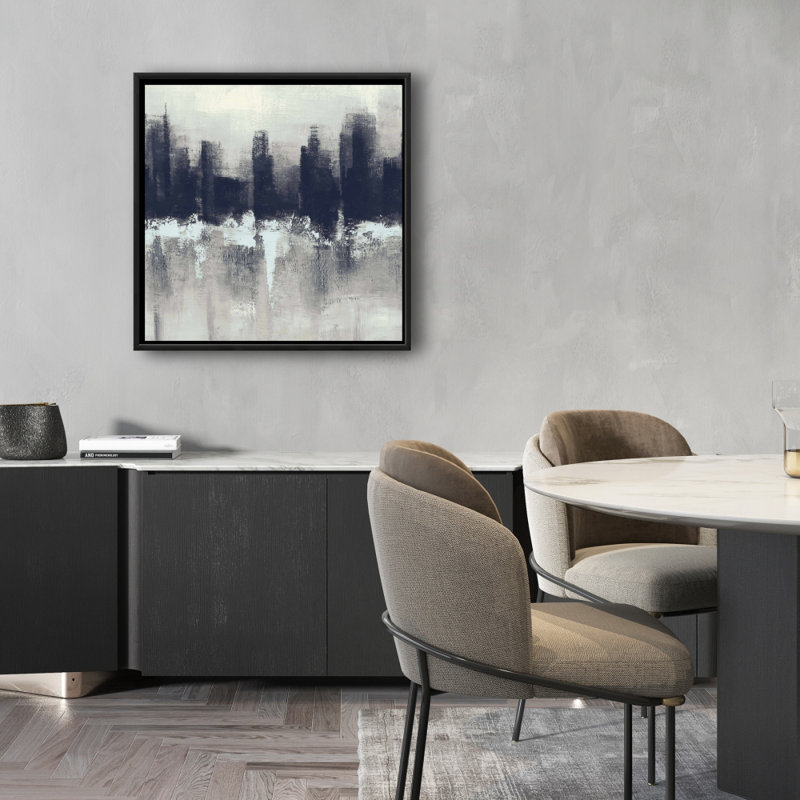 Toile encadrée industrielle pour décoration intérieure Dark City - Shapes