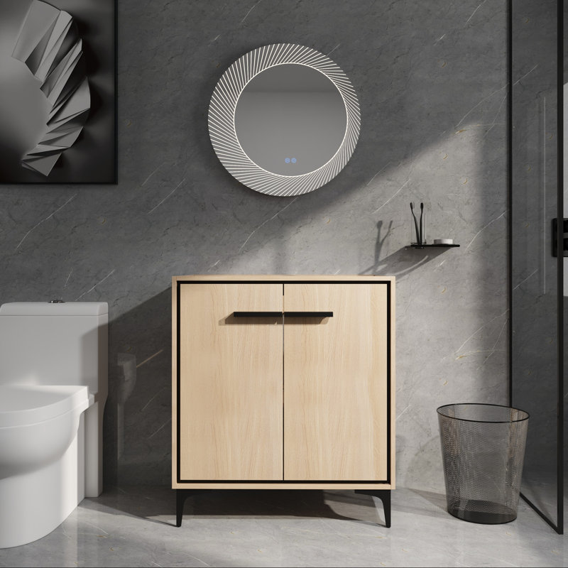 Base de meuble-lavabo simple 30 po avec rangement à fermeture en douceur