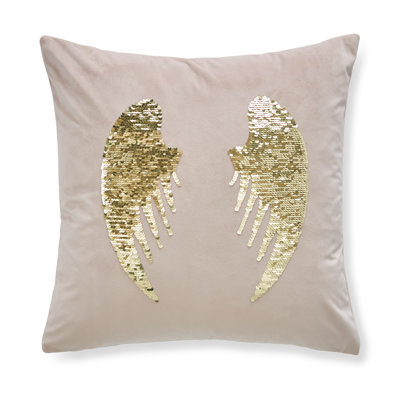 Angel Sequin Wings Cushion