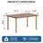 Melvarn Outdoor Patio Steel 37.4" Rectangular Coffee Table with Wood-Look Grain Top