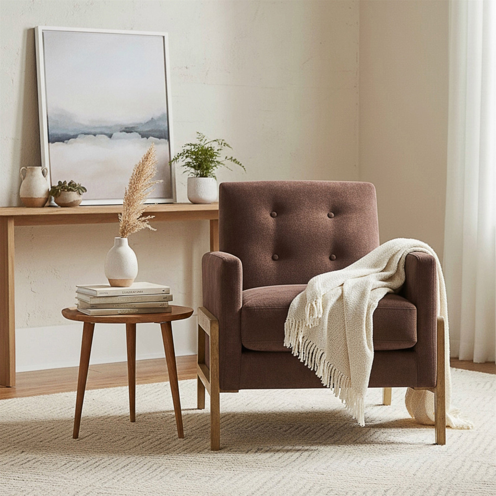 Enni Accent Armchair, Espresso
