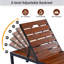 Chaise longue d'extérieur avec dossier réglable pour patio ou bord de piscine, design durable et élégant-1443778146