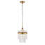 Geira Pendant light finished in Ant. Brass