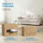 Full Sleeper Linen Pull Out Sofa with  Memory Foam Mattress & Nailhead Trim-1280217041-1280214888
