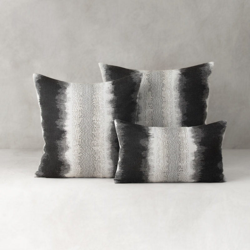 Resilience Sunbrella® Throw Square Indoor/Outdoor Pillow Cover & Insert by Elaine Smith, 22"H x 22"W, Charcoal