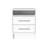 Greter 24"  Two-Drawer Night Stand  With Open Shelf-448321730