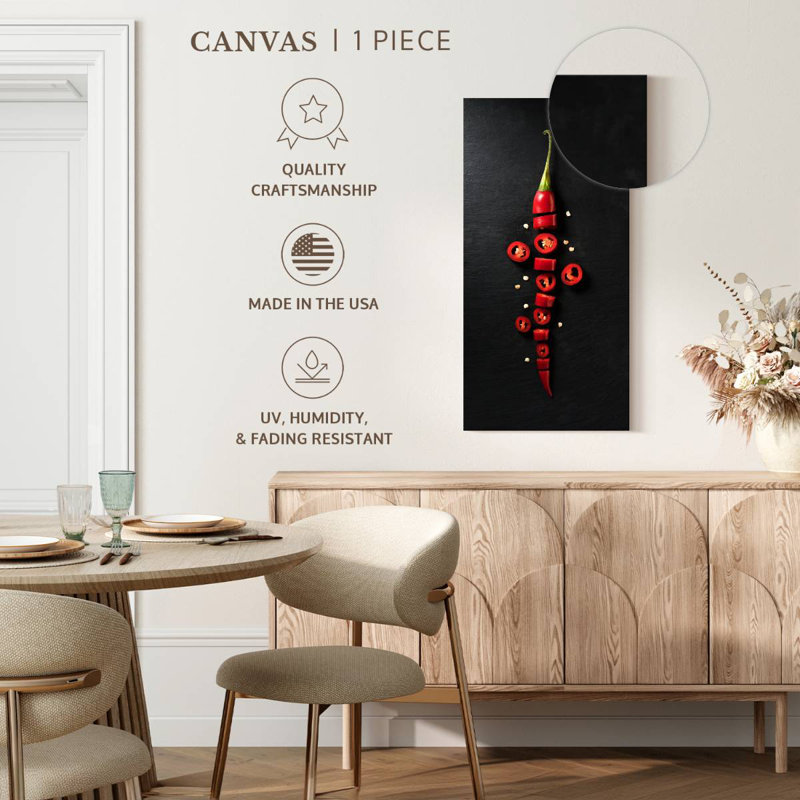 Sliced Red Chili Pepper, 36" H x 18" W