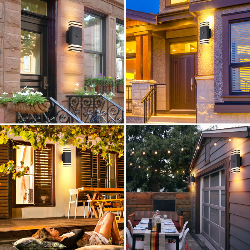 Brayden Studio® Anjaliyah 9.8'' H Integrated LED Square Up Down Wall ...