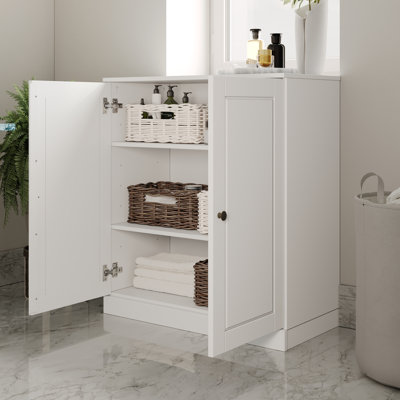 Melvous 32'' W Solid Wood Bathroom Cabinet