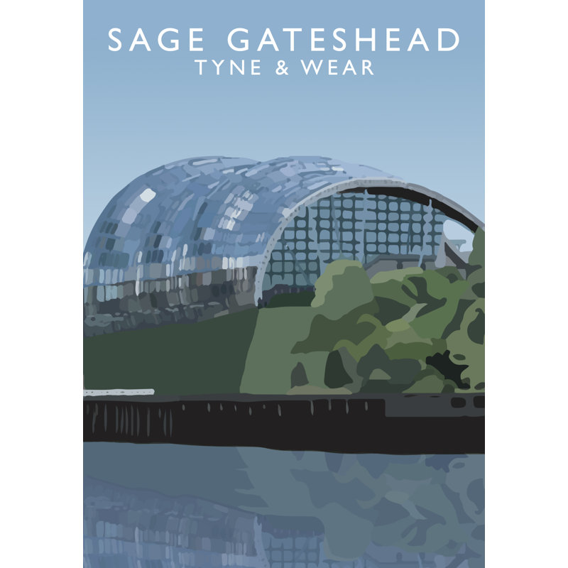Sage Gateshead by Richard O'Neil - Print, 40 cm H x 30 cm W x 1 cm D, No Frame