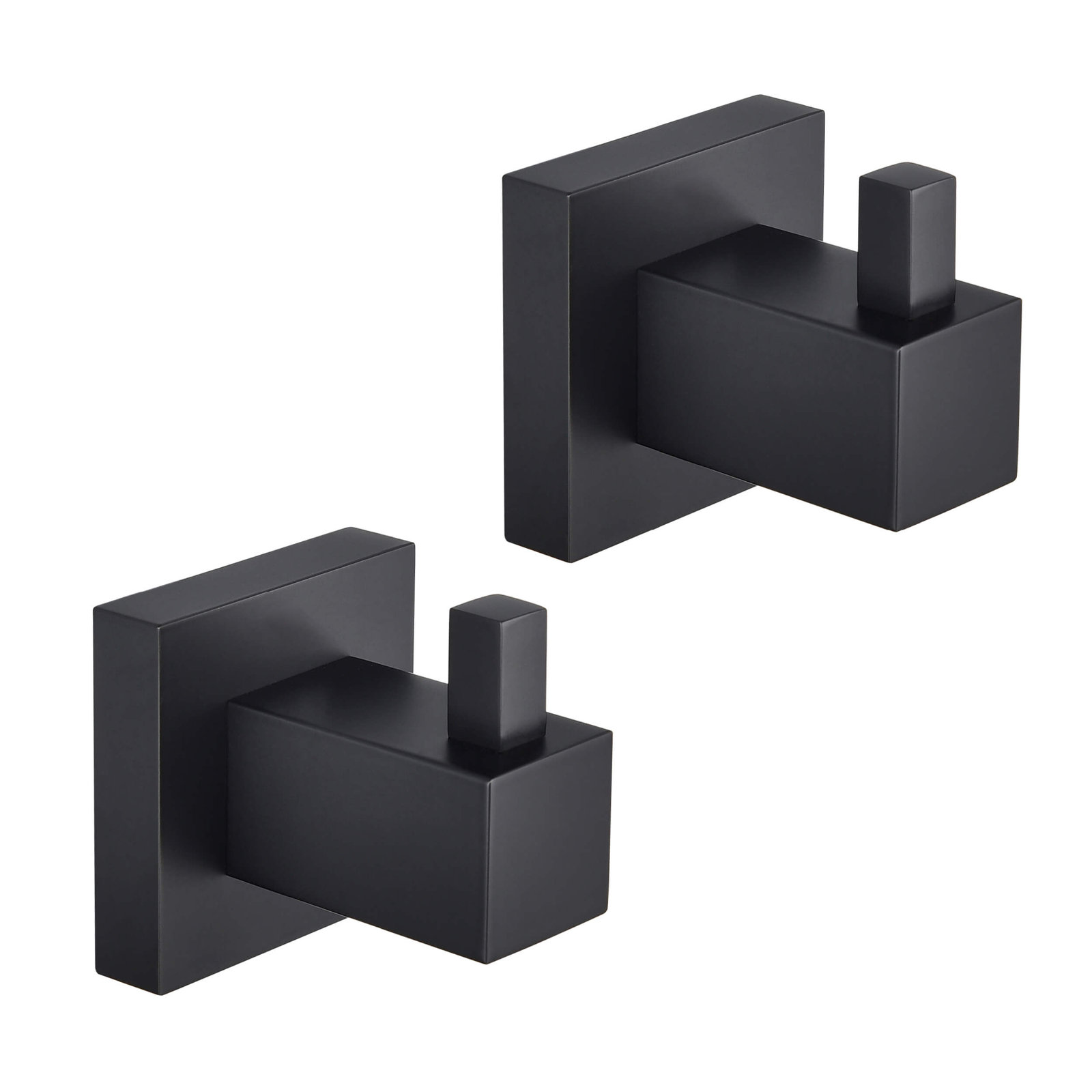 Cube Wall-Mounted Robe Hook, Matte Black