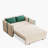 3 In 1 Convertible Sofa Bed With Large Capacity Hidden Storage Space Sofa