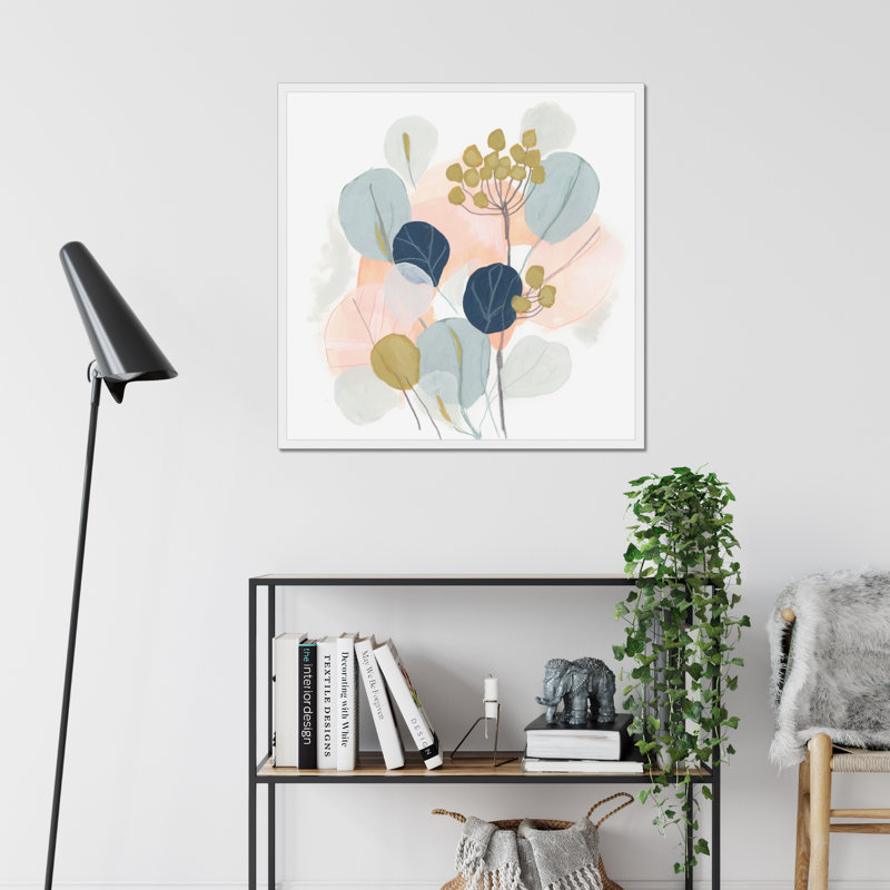 Floral Mazurka IV by June Erica Vess - Painting, White Framed Paper Print, 95cm H x 95cm W x 2.3cm D