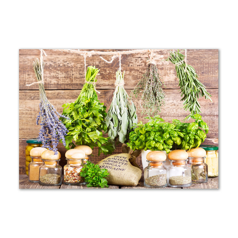Herbs On A String - Wrapped Canvas Print