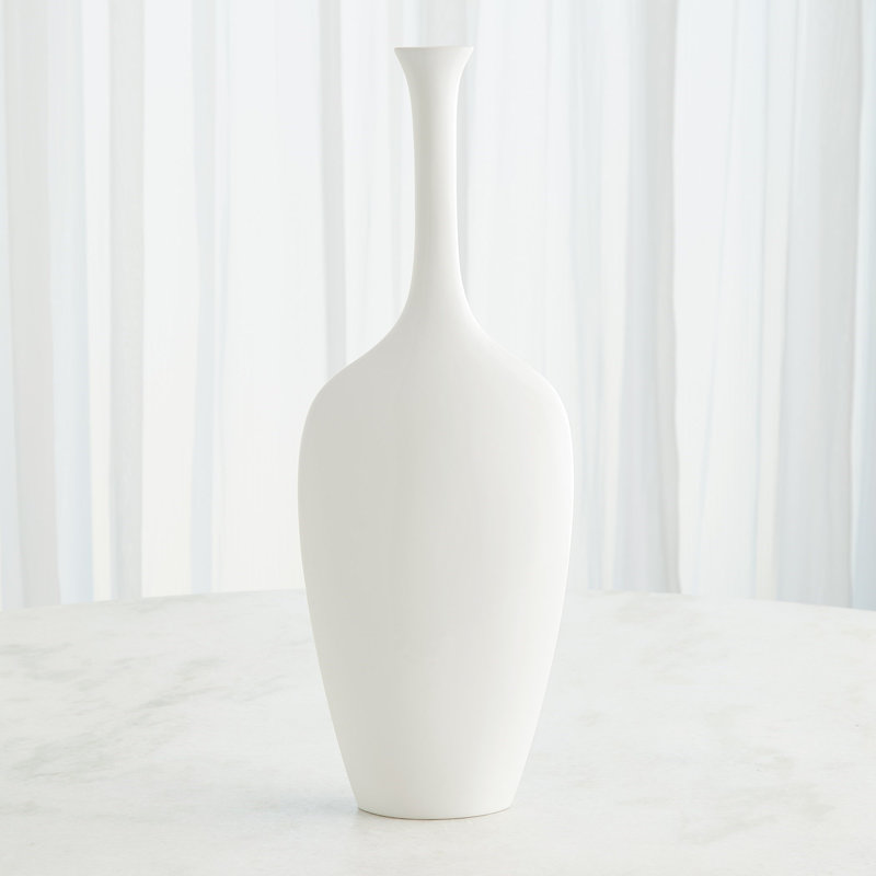 Silhouette Vase-Réactive -Slim, Blanc, Hauteur totale - 21,50 po