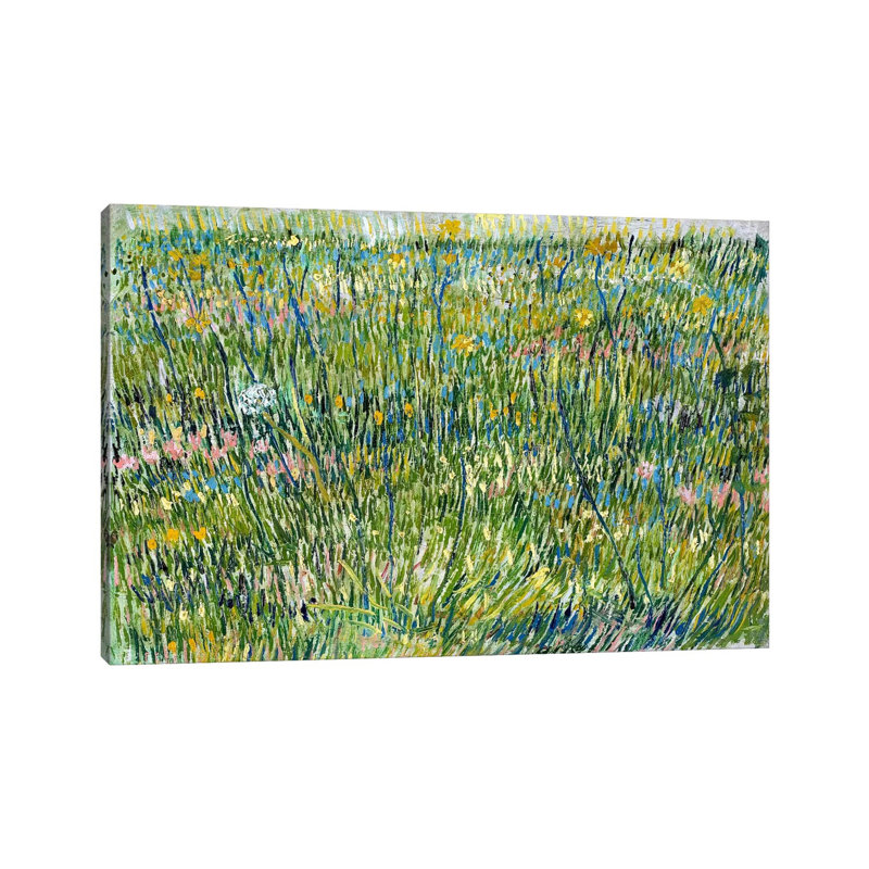 Patch Of Grass by Vincent Van Gogh - Wrapped Canvas Painting, 20.32 cm H x 30.48 cm W