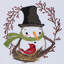  Ensemble de 2 torchons bonhomme de neige et couronne de bonhomme de neige-1150486469