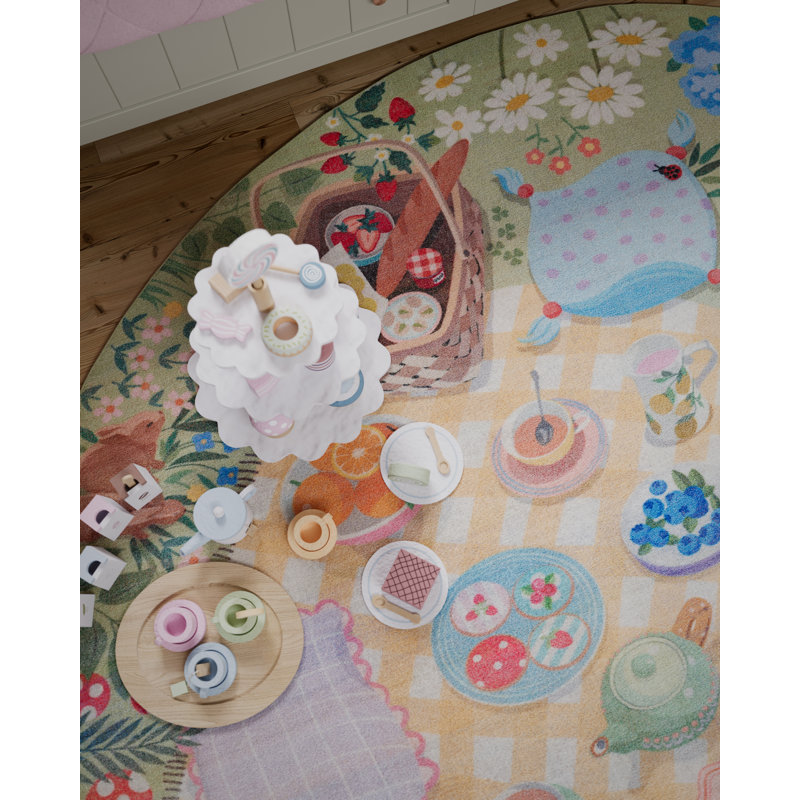 Tapis pour enfant Momeni, Rond 4 pi