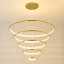 Luminaire suspendu haut de gamme moderne à 5 anneaux Bariah