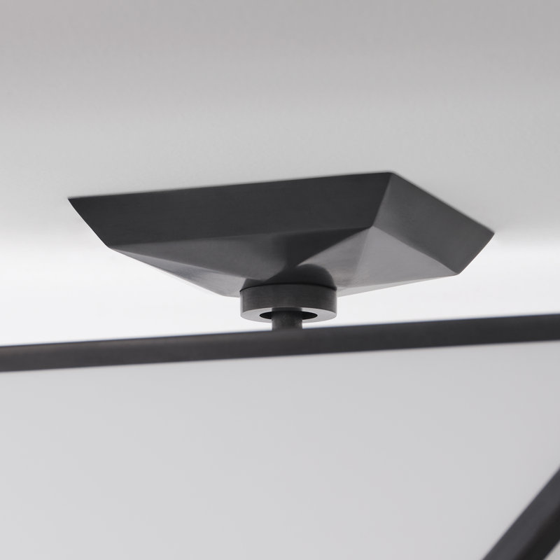 Julie Neill Lorino Large Semi-Flush Mount, Frosted, Bronze