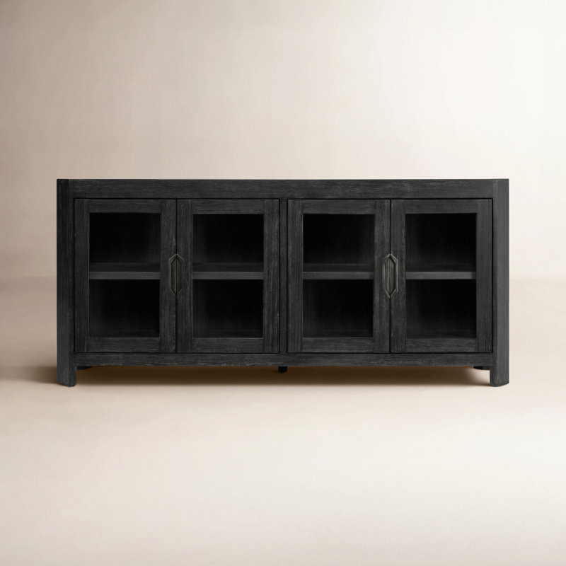 Macarthur Reclaimed Oak 4Dr Cabinet Antique Black