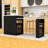 Stylish Kitchen Island with Extendable Countertop, Power Outlets, Ample Storage and Open Shelving-1570914278