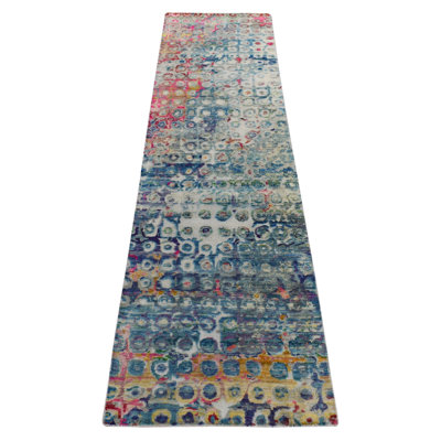 Tapis de couloir bleu sarcelle 2 pi 7 po x 10 pi 2 po Cambridge