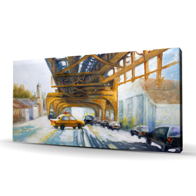 Cars under the bridge - Architectural Canvas for Home Decor