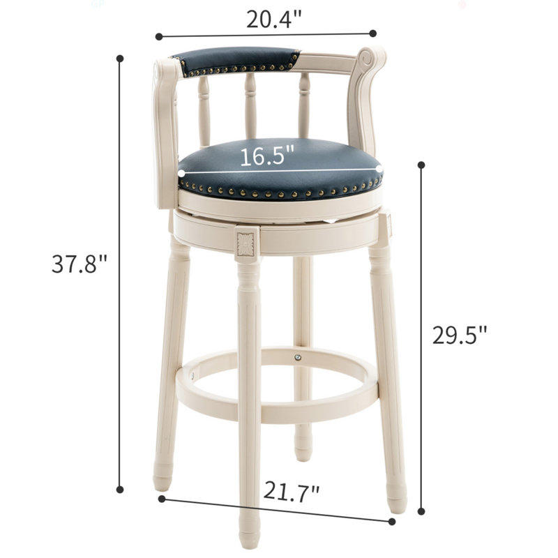 Tabourets de bar avec siège à hauteur de 29,5 po