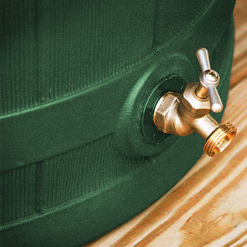 Good Ideas Rain Wizard Water Storage 50 Gallon Capacity Barrel, Green, (3 Pack)