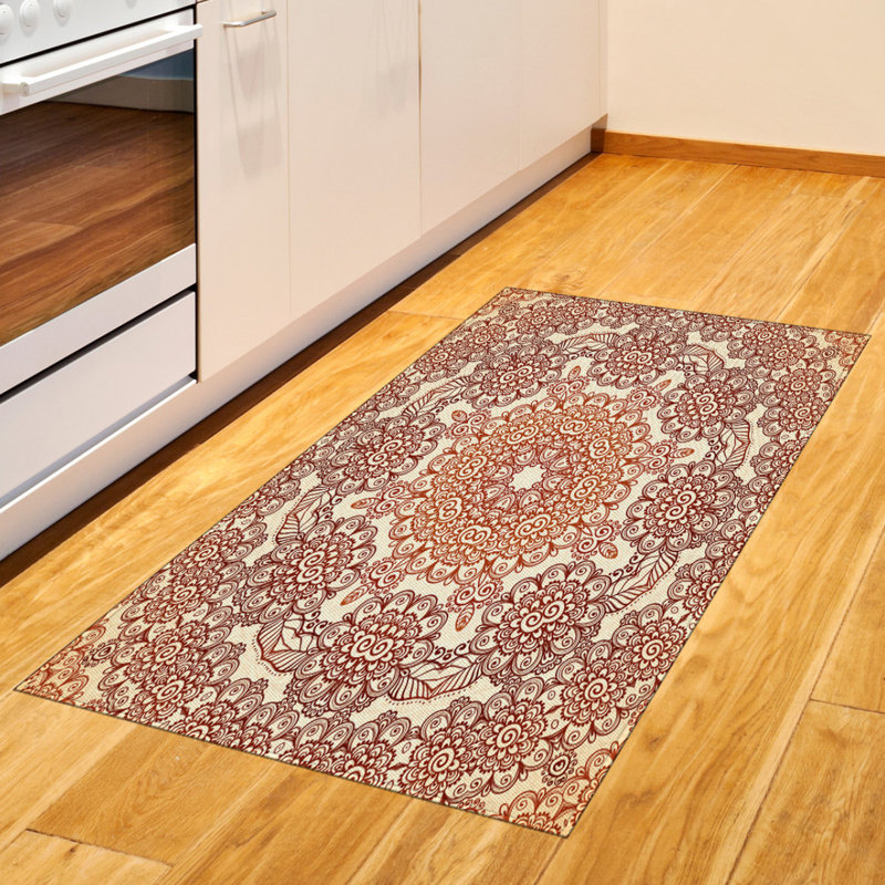Ethnic High Density Long Fiber Poly Threads Decorative Area Rug Carpet, Rectangle 2'7" x 5'