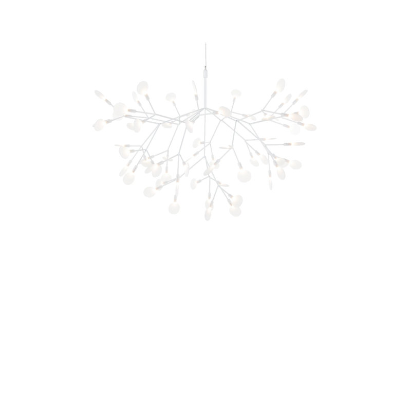 Heracleum III LED Chandelier, White, 25.6" H x 38.6" W x 38.6" D, 157.5"