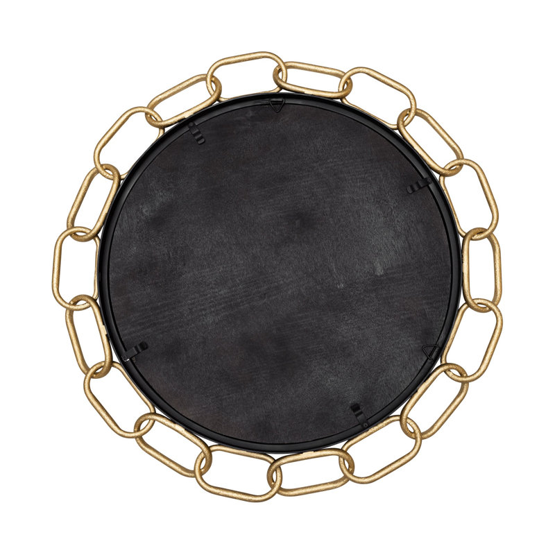 Miroir mural Chains of Love - noir mat / argent texturé, Argent texturé