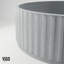 Lavabo de salle de bain vasque rond en béton avec robinet H 11 po L 16 po x l 16 po x H 5 po Windsor