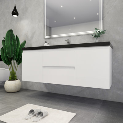 Castin 60" Wall-Mounted Single Bathroom Vanity Set