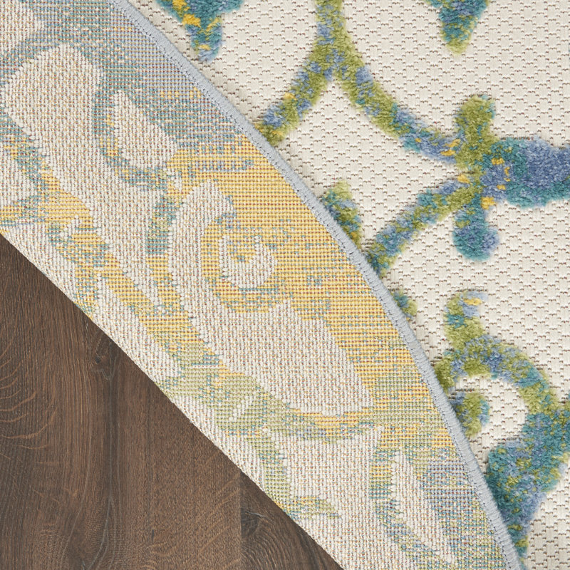 Aasto Ikat Indoor Rug, Round 5'3"