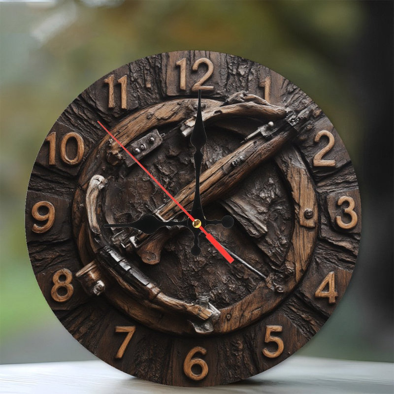 Horloge avec chiffres et fusils
