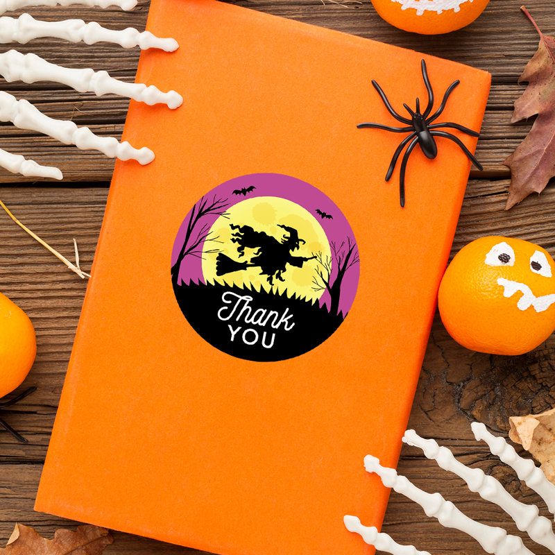 «Thank You Witch and Full Moon», autocollants d'Halloween