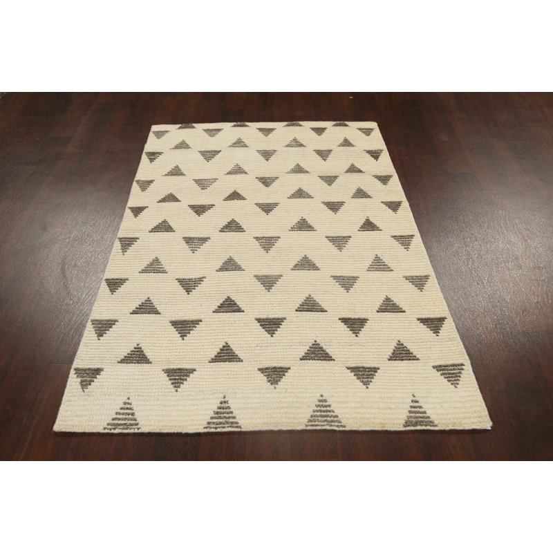 One-of-a-Kind 4' X 6'1" New Age Wool Area Rug in