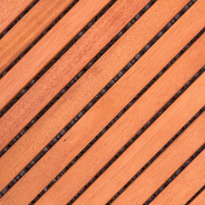 Carreau de terrasse en bois 11 po x 11 po brun