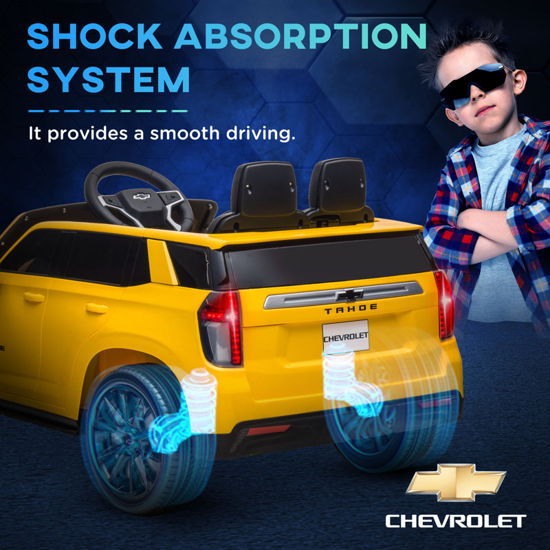 Yellow 12V Electric Ride-On Car with Remote Control