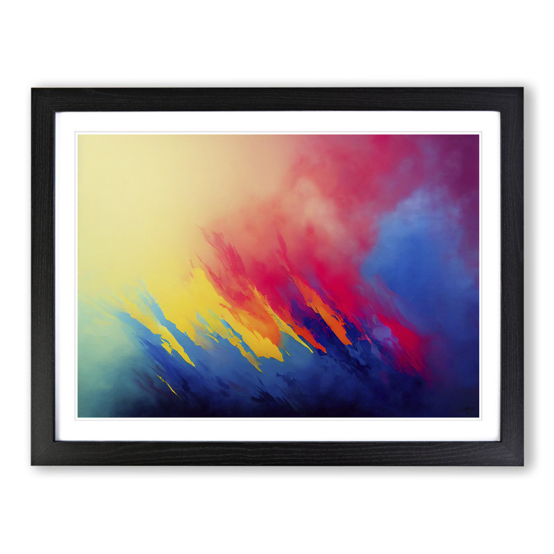 Unsurpassed Modern Abstract - Framed Print, Black, 46cm H x 64cm W x 2cm D
