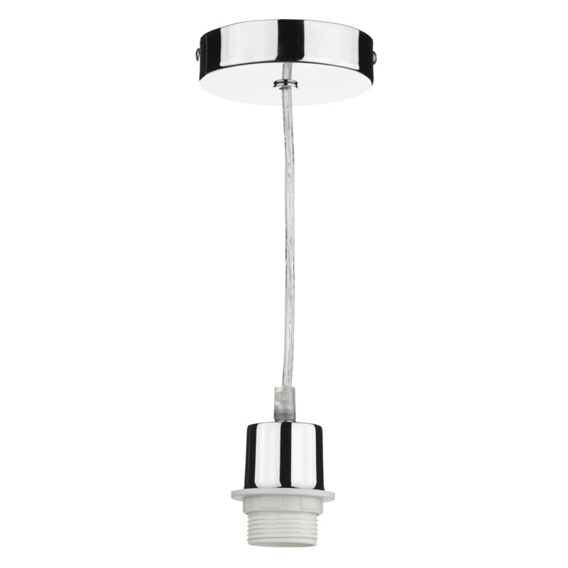 Schoonover 1 - Light Polished Chrome Bulb Pendant, Clear