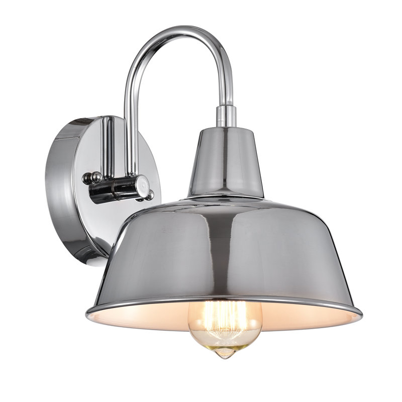 Dovenby Steel Armed Sconce, Chrome