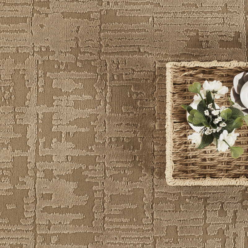 Tapis beige Abani Rugs Plush Deco PDE120A, 7 pi 6 po x 10 pi 2 po