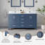 Meuble-lavabo double 60 po avec plateau en granite blanc Riverford
