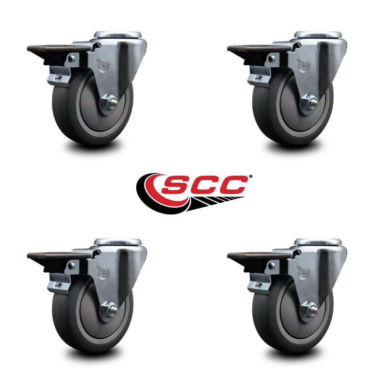 Roulettes pivotantes en caoutchouc Thermo
