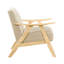 Chaise d'appoint moderne en bois massif et tissu d'ameublement texturé-660493698